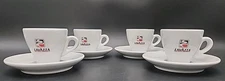 Set of 4 Lavazza Expresso Cups & Saucers Sets Made In Italy 