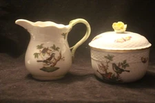 HEREND ROTHSCHILD BIRD SUGAR AND CREAMER