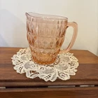 Gorgeous Pink Jeanette Windsor Diamond Depression Glass 52 oz. Pitcher