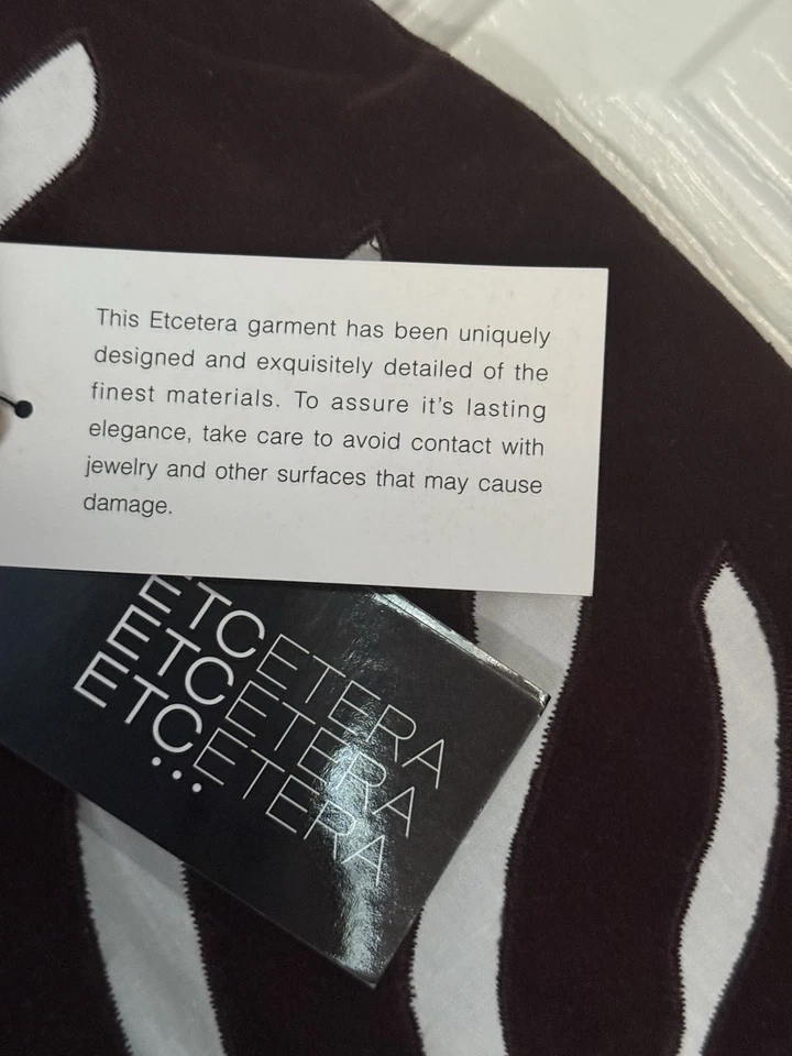 NUEVO CON ETIQUETAS Falda Etcetera Okapi Artisital Marrón Terciopelo Estampado Cebra Talla 2 Foto 4 de 4