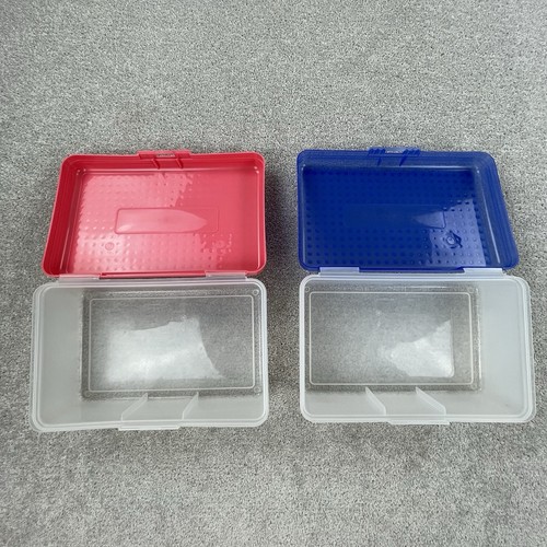 Vtg Spacemaker Jumbo Large Pencil Box Storage Crayon Marker Pink Blue Y2K - Picture 8 of 15