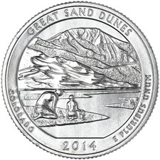 2014 S Parks Quarter Great Sand Dunes National Park Gem BU CN-Clad See Pics K518