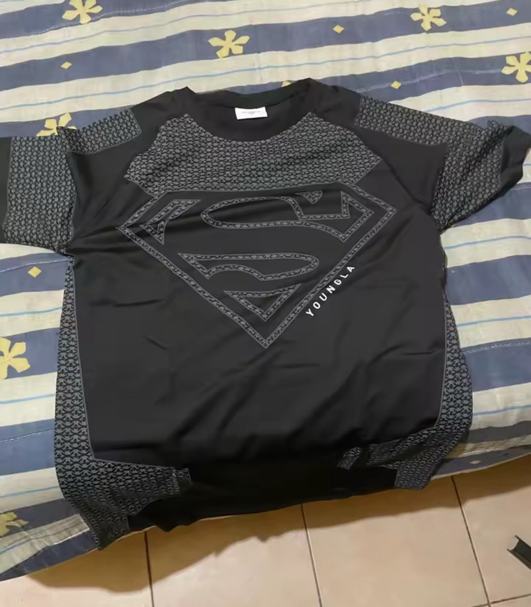 Superman Compression Black Superhero Shirt Superman Compression