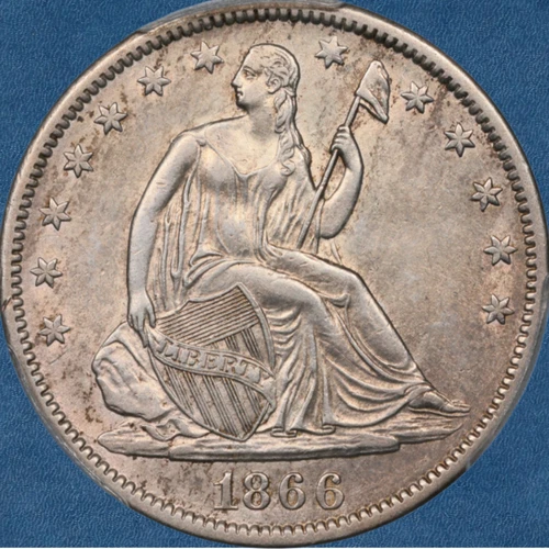 Photo of a 1866-S Seated Liberty Half Dollar from an eBay listing that sold on Jul 15, 2026