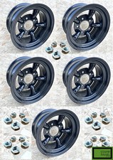 5x Black Challenger 5 Spoke Steel Wheels for Land Rover Defender 16" x 8" ET-35