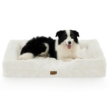 Faux Fur Orthopedic Dog Bed, XL Pet Couch for Large Dog, Big Supportive Foam ...