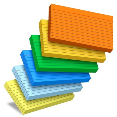 300 Count Colored Index Cards 3x5, 6 Bright 3x5 INCH, - 300