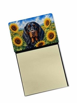 Caroline's Treasures Gordon Setter in Sunflowers Watercolor Sticky Note Holder