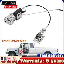 Front Left Driver Side Door Lock Latch W/Cable Rod For 92-96 Ford F150 F250 F350