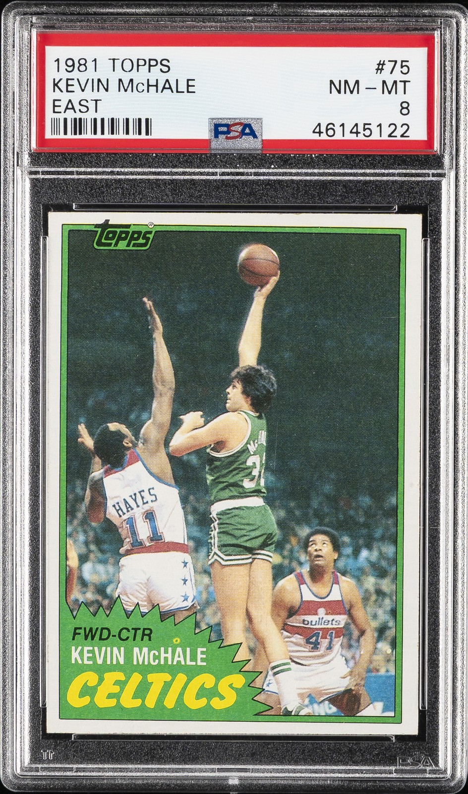 1981 TOPPS EAST #75 KEVIN MCHALE PSA 8