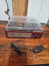 Portable Bluetooth Wireless Vinyl Record Turntable Player M49A Brown NEW