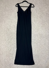VTG Rampage Maxi Dress Womens 7 Black Sleeveless Whimsygoth Y2K Fairy Sparkle