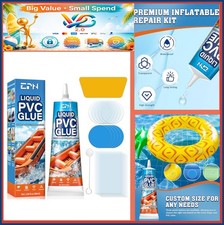 NEW Air Mattress Patch Kit Waterproof Vinyl Pool Liner Repair 80 mL