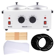 Professional Double Pot Wax Warmer Heater Dual Pro Salon Hot Paraffin W/40Sticks