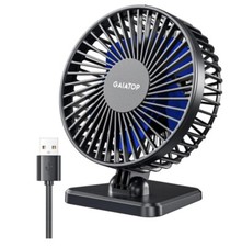 Gaiatop USB Desk Fan, Small but Powerful, Portable Quiet 3 Speeds Wind Desktop