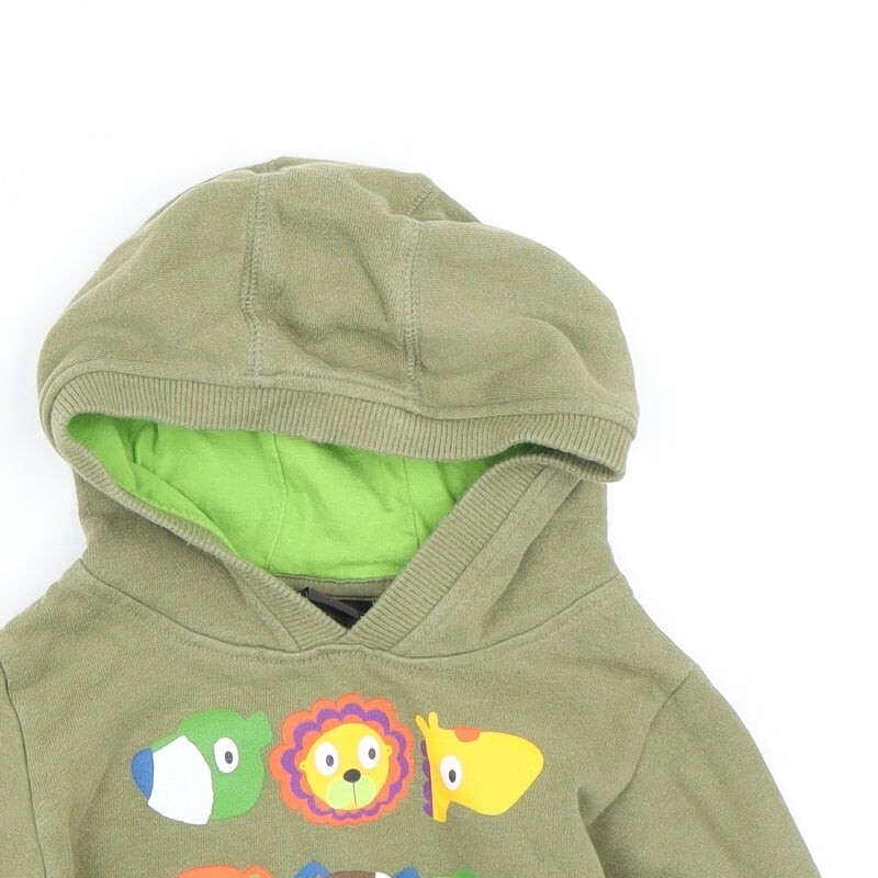 NEXT Baby Green Cotton Blend Jumper Size 9-12 Months - Cute Animals image 7