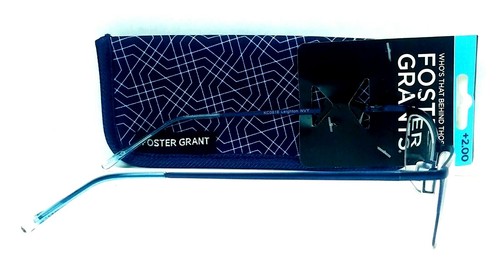 Foster Grant Leighton Navy Lesebrille mit weichem Etui ~ Stärke wählbar - Bild 2 von 2