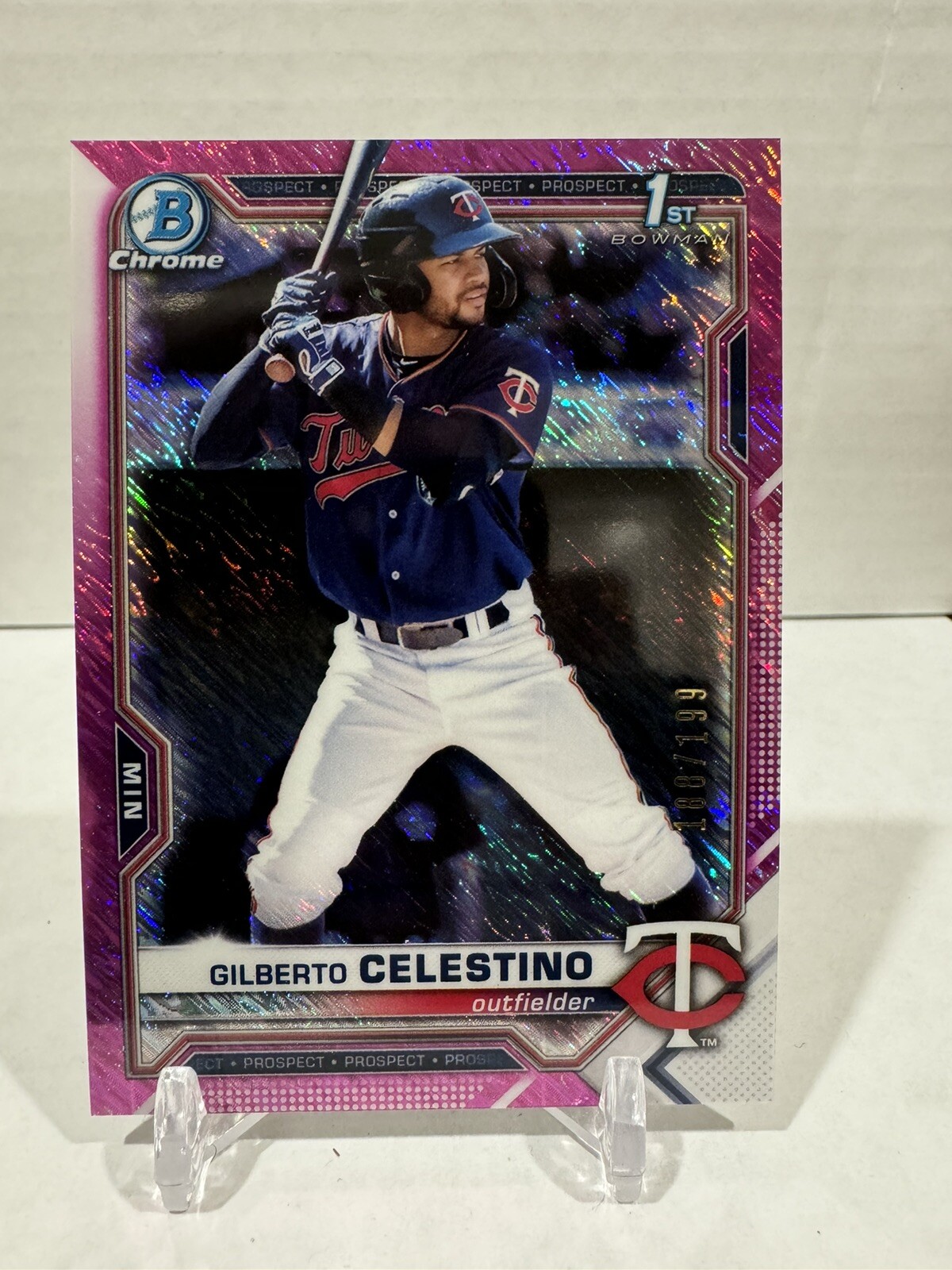 2021 Bowman Chrome Gilberto Celestino Purple Shimmer Refractor /250 #BCP-232