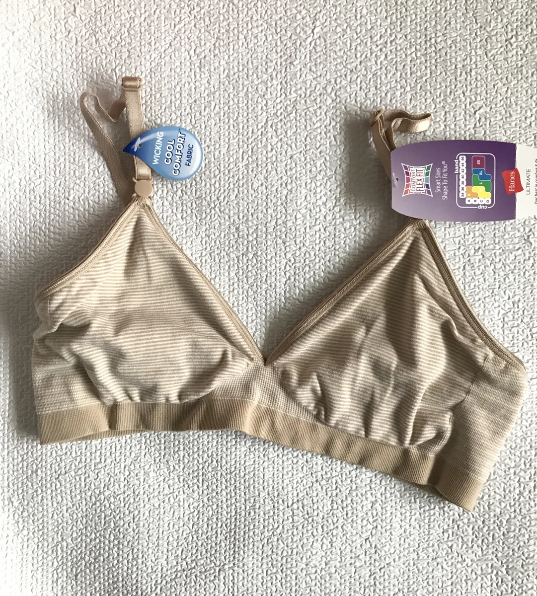 Hanes Ultimate Bra Comfy Support Wire Free T Shirt Bra HU11 Nude