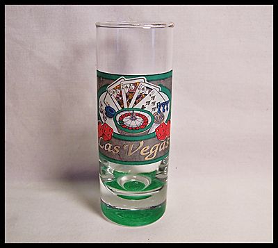 Shot Glass Las Vegas Poker Rouelette Cards Blackjack Gaming Gamble New Shooter18