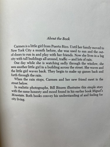 Carmen by Bill Binzen (hc 1969) - Picture 2 of 4