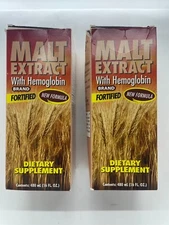 Malt Extract with Hemoglobin, Vitamins A & D 2 x 16 oz. Exp 2/2027, FREE SHIP!!