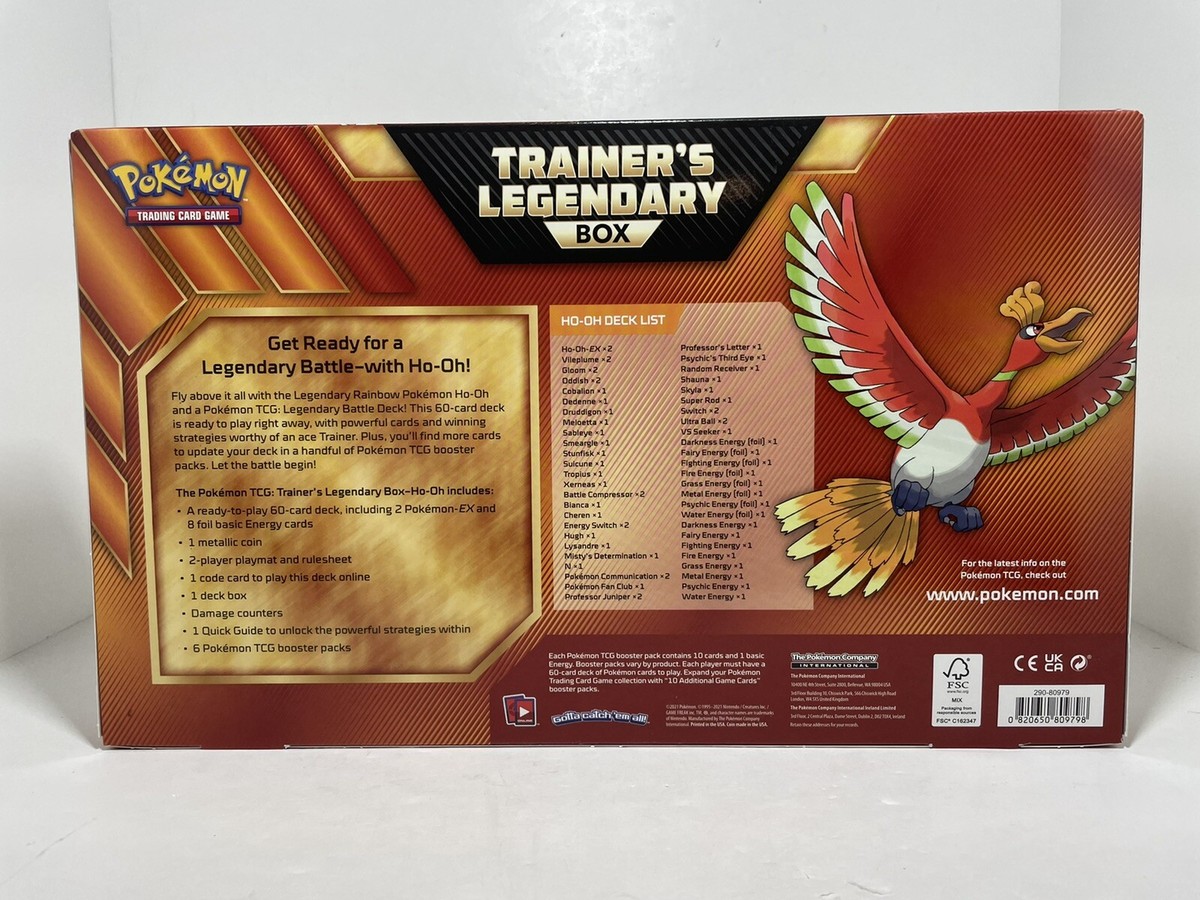 ho oh booster box Pokemon TCG Trainer's Legendary Battle Ho-Oh Deck Box Celestial Storm  Guardians