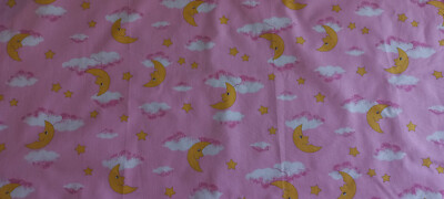 Coupon De Tissu Rose Uni Neuf - Polyester/doublure, Vendu Au Mètre, Origine France