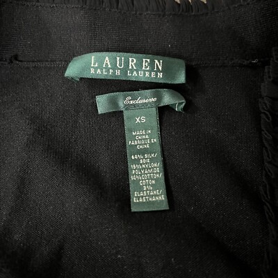 カーディガン Ralph Lauren - Lauren Ralph Lauren frill long cardigan Lauren Ralph Lauren Exclusive Cardigan Black Ruffle XS | eBay