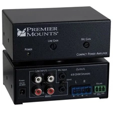 Premier Mounts Compact Power Amplifer CPA-50 19V 3A for 4/8 OHM Speakers