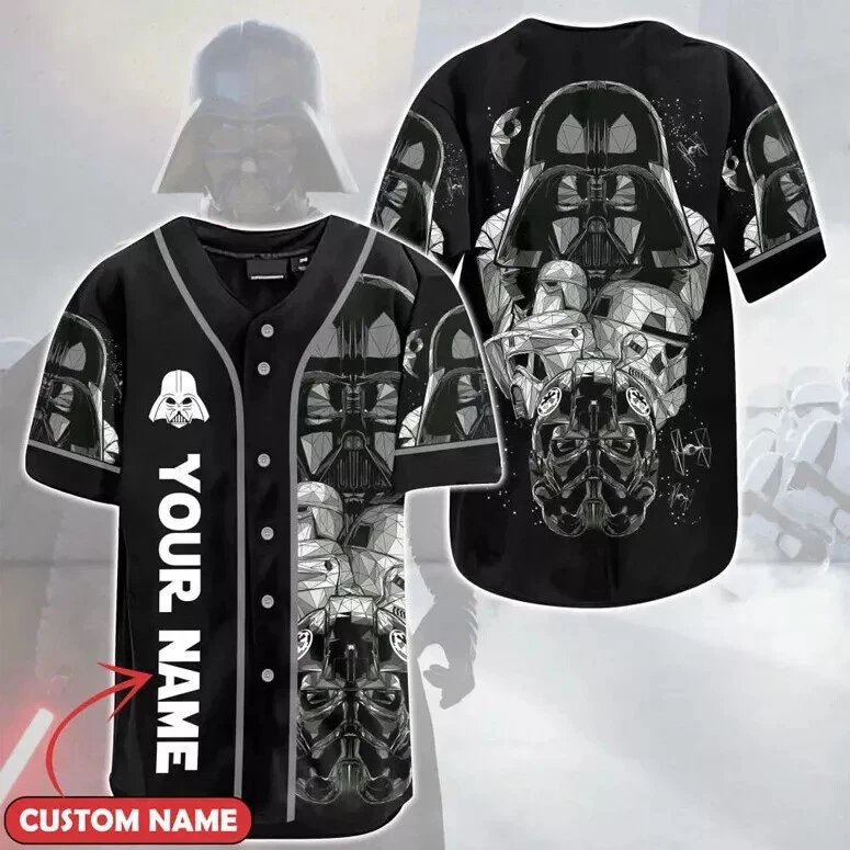 Personalized Star Wars Darth Vader All Over Print 3D Baseball Jersey Shirt