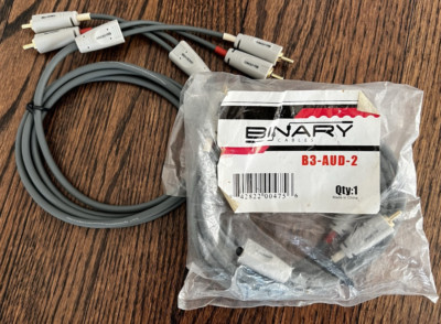 2 NEW Binary Cables B3-AUD-2 B3 Series Analog Audio Interconnect Cables Lot