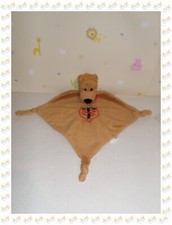 ⑳ - Doudou Plat Losange Lion Marron Rouge Noir Stade Toulousain