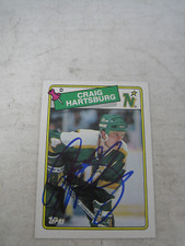 craig hartsburg signed topps card #159 88-89 minnesota north stars autographed