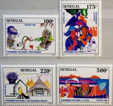 Senegal 1995 1402-05 1191-94 Tourism Tourism Bassrifest Houses Dance MNH
