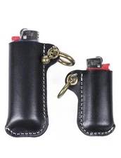 Leather Lighter Case Holder for BIC Mini/Standard Size Lighters Sleeve Cover