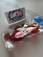 NEW！Tokyo Disney Resort Fashion sunglasses Mickey shape Fantasia Shades RED