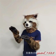 Rocket Raccoon Plush Mask Tail Guardians of the Galaxy 2 Halloween Cosplay Gifts