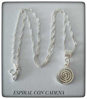 ESPIRAL CELTA PLATA DE LEY COLGANTE CADENA CELTIC SILVER SPARAL PENDANT ESPIRAL 