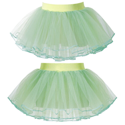 Kinder Mädchen Ballettrock Unterrock Mesh Tutu Rock Tüllrock Prinzessin Tanzrock - Bild 28 von 74