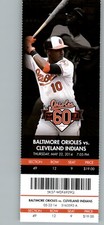 Cleveland Indians vs Baltimore Orioles 5/22/2014 Full Ticket - Frank Robinson