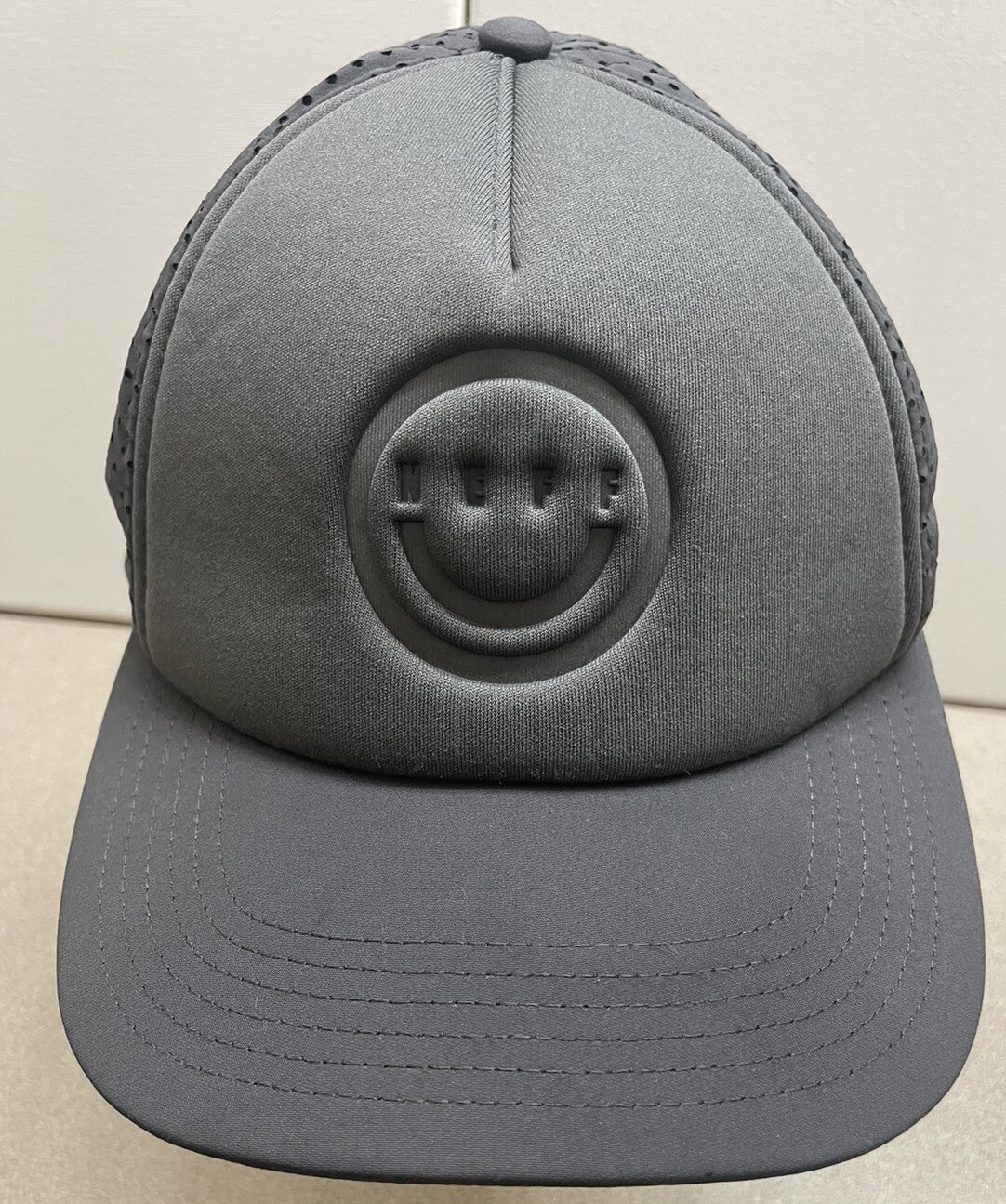 Neff Foam Panel Trucker Hat Cap Snapback Vented Gray Streetwear