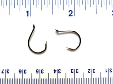 100 Gerry's Tackle Black Wacky Worm Wide Gap Octopus Fish Hooks size 6