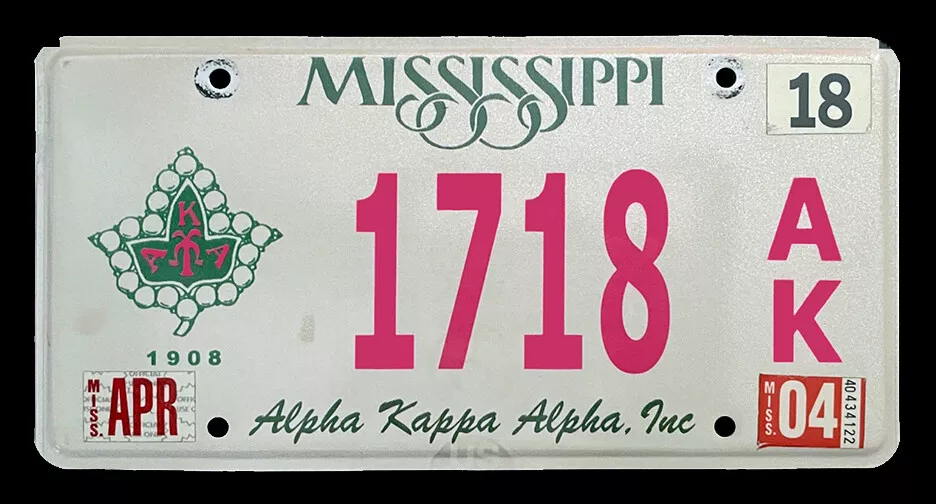 Alpha kappa alpha license plate cheap