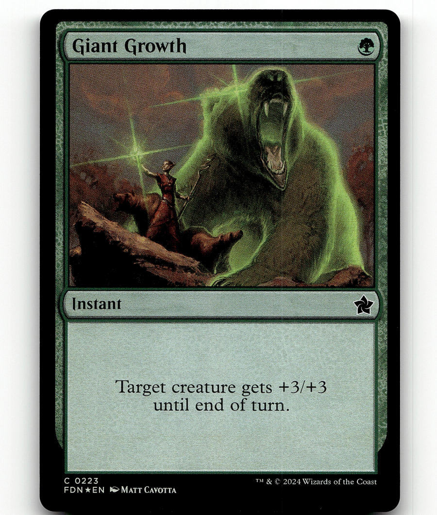 FOIL - MTG - Giant Growth #223 - Foundations | eBay