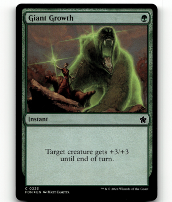 FOIL - MTG - Giant Growth #223 - Foundations | eBay