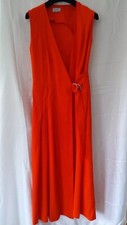 Jigsaw Wrap Sleeveless  Dress Coral Orange Size Small VGC
