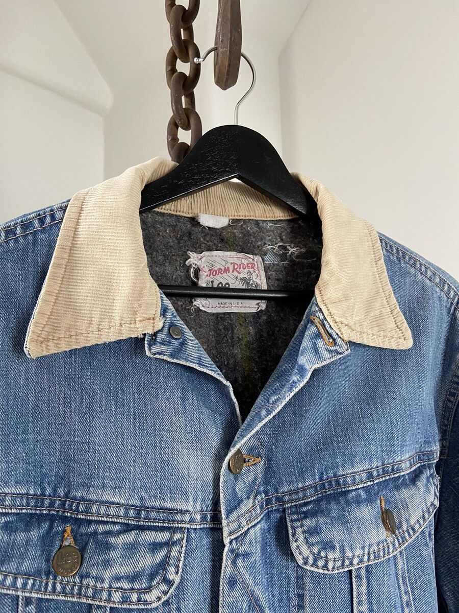 VTG 80s 90s LEE STORM RIDER DENIM JACKET BLANKET LINED VTG 80s 90s LEE STORM RIDER DENIM JACKET BLANKET LINED