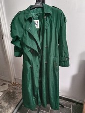 Nuage Women's Tan Trench Green Coat With Belt