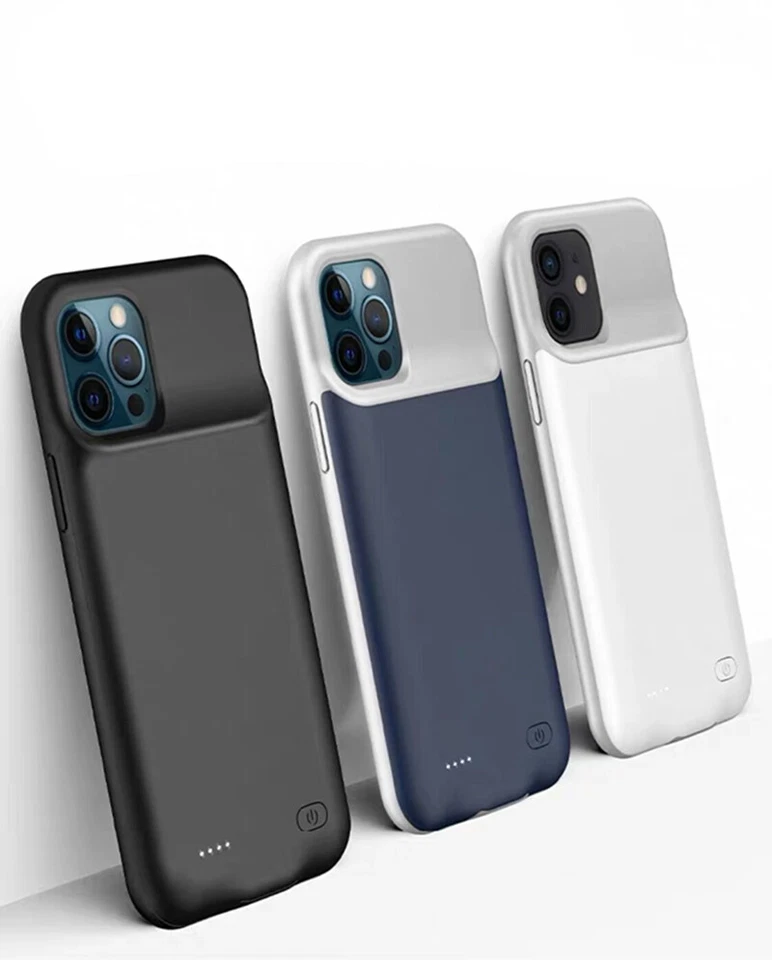 20000mAh für iPhone 12 12 Pro Max Silikon Akku Power Case Bank Ladegerät Hülle - Bild 3 von 4